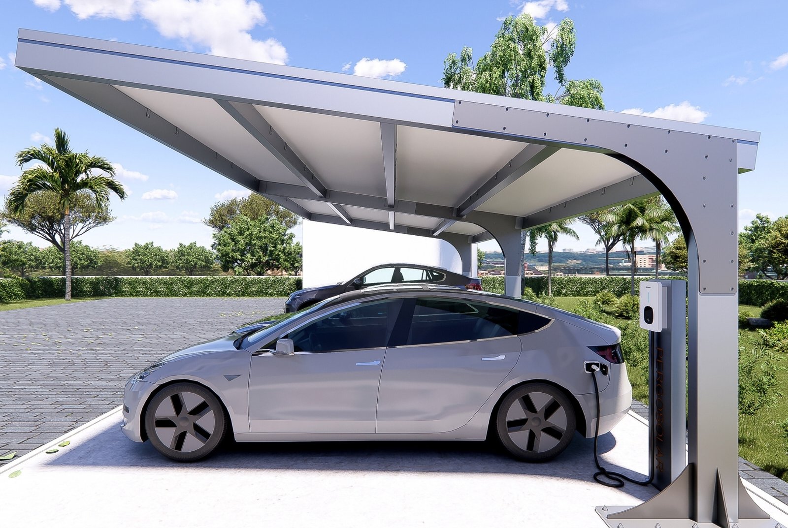 Solarcarport Tödi seitlich